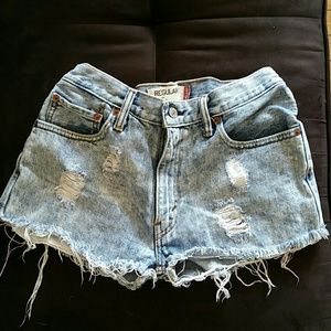 Levi's high-waisted acid wash shorts